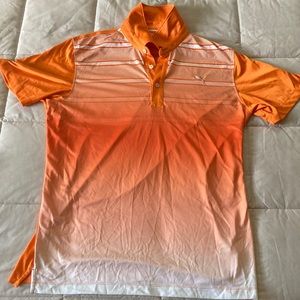 Mens Orange Puma Polo